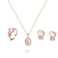 thumbnail image 1 of Conjunto de combinación de joyas de tendencia Conjunto de collar, pendientes y anillo de estilo europeo y americano, 1 of 4