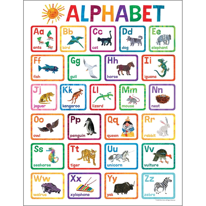 world of eric carle alphabet chart walmart com