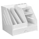 thumbnail image 4 of Resistente organizador de escritorio con soporte para archivos de revistas para organización y almacenamiento de oficinas compartimentos Gloria Almacenamiento de archivos de autoensamblaje, 4 of 9