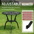 thumbnail image 6 of PATIO-IN 3 Piece Bistro Set Cast Aluminum Bistro Table and Chairs Set of 2 with Umbrella Hole,Patio Furniture Sets for Front Porch,Garden, 6 of 7
