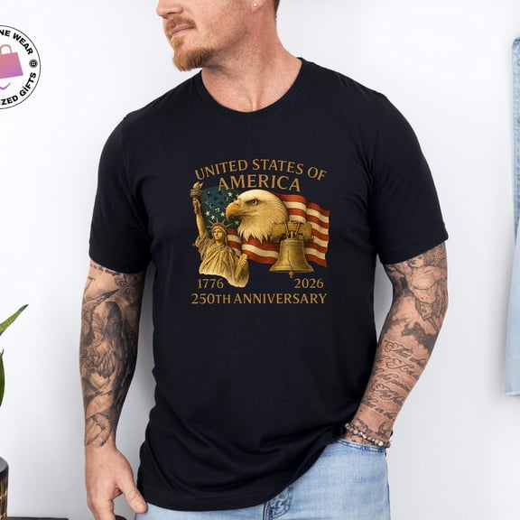 America 250 Shirt, USA 250th Anniversary Gift, Statue of Liberty Shirt, Patriot Eagle Celebration 1776-2026 Tee