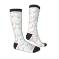 thumbnail image 4 of Lsque Colorful Butterfly Printed Crew Socks Men's Women's LightWeight Thin Casual Calf Socks ,Knee High Socks,Cotton Socks, 4 of 9