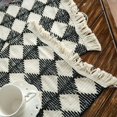 thumbnail image 3 of Gerring Table Runner Linen Black White Diamond Collision Woven Tassel Korean Festival Place Mats For Dining Table Home Decor, 3 of 7