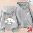 thumbnail image 2 of Linda Sanrioed dibujos animados Cinnamoroll Sudadera con capucha Otoño Invierno mantener caliente chaqueta ajuste adulto niño padre-niño ropa abrigo niña regalo, 2 of 4