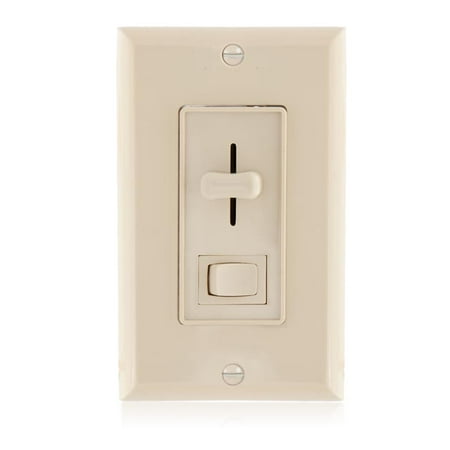 Maxxima 3-Way / Single Pole Dimmer Light Switch 600 Watt, LED Compatible, Wall Plate Included, Ivory