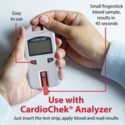 PTS Panels Cholesterol At-Home Self-Test Strips, Cholesterol Testing, 25 Tests, For Use with CardioChek Analyzer (Sold Separately), Fast 45-Second Blood Test for Home Use
