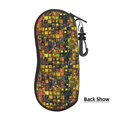 thumbnail image 5 of ZICANCN Sunglasses Soft Case, Brown Square Bricks Neoprene Zipper Eyeglass Case for Men Women, 5 of 9