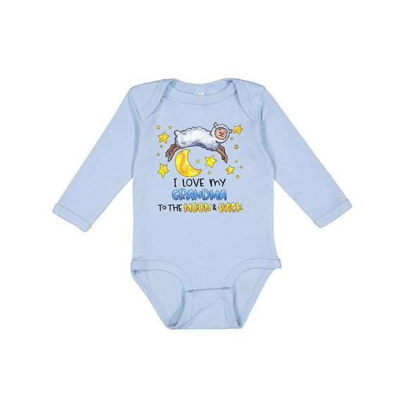 Inktastic I Love My Grandma to the Moon and Back Cute Sheep Boys or Girls Long Sleeve Baby Bodysuit