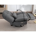thumbnail image 6 of Power Recliner Swivel Glider Chair with USB Charger and Bluetooth Music Player for  Sleep Working Game and Leisure Model, Fabric, Grey, 6 of 8