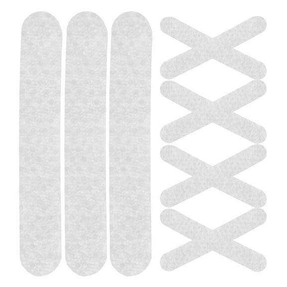 FRCOLOR  100 Pcs Anti-slip Wooden Coat Rack Hanger Grips Strips Clothes Hanging Hangers White