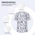 thumbnail image 3 of Rateoe World Travel2 Pattern Men’s Baseball Short Sleeve Polo Shirt, Midweight Men's Shirt Golf Shirt Polo Shirts Quick Dry Short-X-Large, 3 of 7