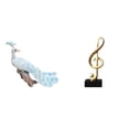 thumbnail image 1 of Escultura De Nota Musical De Pavo Real, Figura Decorativa Para Jardín, Artesanía, Estatua, Centro De Mesa Creativo Para El Hogar, Patio, Escritorio, Chimenea, Regalo De Inauguración De La Casa, 1 of 8