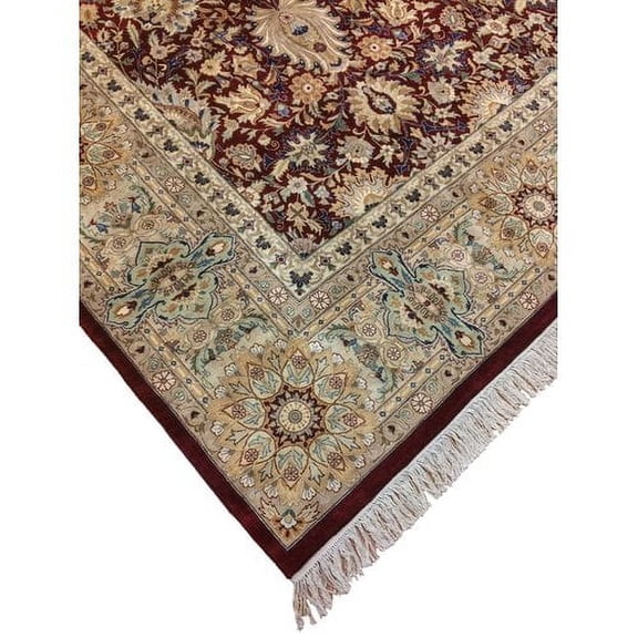 Noori Rug Wali Bikem Hand Knotted Wool Red Area Rug