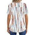thumbnail image 4 of Fantaslook Blouses for Women Pleated Short Sleeve Tunic Tops Dressy Casual Summer Shirts, 4 of 8