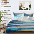 thumbnail image 3 of Modern Abstract Duvet Cover Set Twin Size, Gold Blue Ripple 4 Piece Soft Microfiber Bedding Set with 1 Duvet Cover, 1 Flat Sheet, 2 Pillowcases, 3 of 9