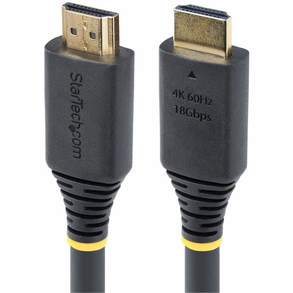 StarTech.com 50ft [15.2m] Active High Speed HDMI Cable, 4K 60Hz/1440p 144Hz, 18Gbps, UHD HDMI 2.0 Cord, TPE Jacket (hdmi2-cable-4k60-50f)