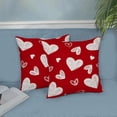 thumbnail image 4 of Valentines Pillow Covers 18x18 Inch Set of 2,Red White Love Heart Throw Pillows Case,Valentine''s Day Mother''s Day Anniversary Decorative Cushion Covers Farmhouse Outdoor Decor for Home Sofa Bed, 4 of 5