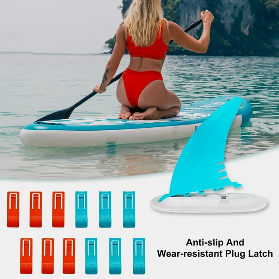 Riguas 6Pcs Surfboard Fins Wear Resistant Mini Size Simple Installation Surfboard Longboard Paddleboard Center Fins Accessories