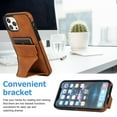 thumbnail image 2 of Decase Wallet Case for iPhone 13 Pro Max PU Leather Case with Card Slot Kickstand Ultra Thin Men Women Shockproof Case Brown,For iPhone 13 Pro Max, 2 of 7