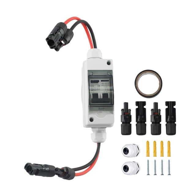 Chendee Solar Panels Disconnect Switch Dc 400V 2 Poles Outdoor Circuit Breaker Box Ip65,50A