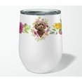 thumbnail image 4 of Carolines Treasures CK4253TBL12 Chocolate Cockapoo Pink Flowers Stainless Steel 12 oz Stemless Wine Glass 12 oz, 4 of 4