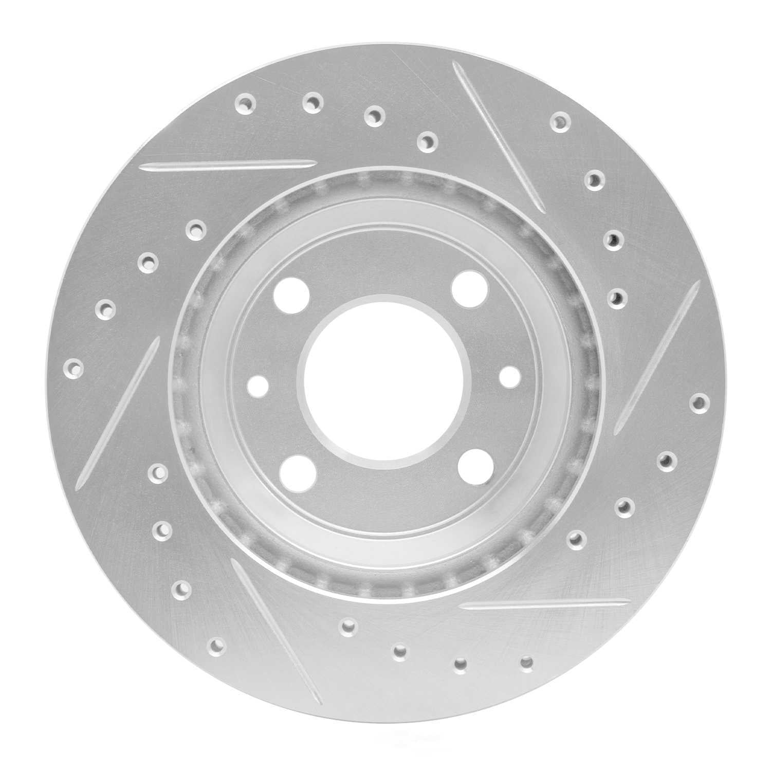 Dynamic Friction Company 631-65005L DFC Brake Rotor - Drilled And Slotted - Silver