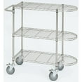 thumbnail image 3 of HUBERT® Wire Cart with 3 Shelves Silver - 36" L x 18" W x 39 1/2 H, 3 of 3