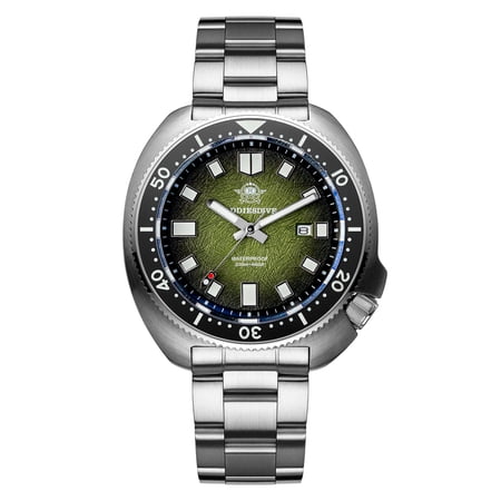 ADDIESDIVE AD2511 200M Diver Watch, 43.8mm Stainless Steel Ceramic Bezel Sapphire Glass Luminous Men's Wristwatch