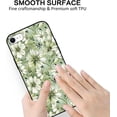 thumbnail image 6 of Print Phone Case for iPhone 8/SE 2022/7/SE 2020 4.7", Fashion Floral Aesthetic Pattern Design Funda with TPU Slim Liquid Silicone Shockproof Protection Soft Cover for Women Girls, Green Flowers, 6 of 6
