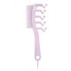 thumbnail image 1 of Peine desenredante de dientes anchos para cabello grueso o rizado, peine de peinado morado con mango de agarre cómodo., 1 of 4