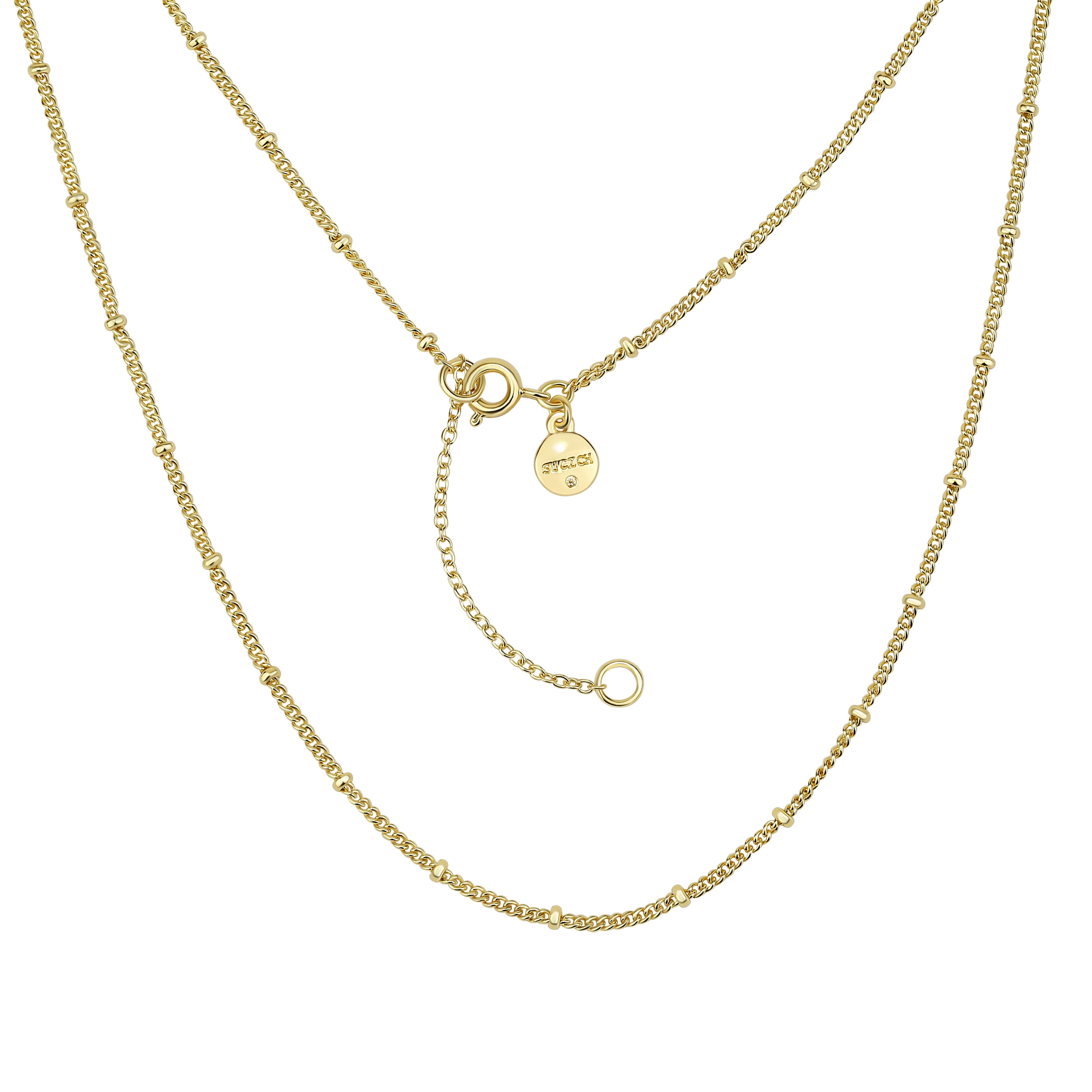 Believe by Brilliance 14KT Gold Flash Plated Double Necklace Set with Genuine Flowers