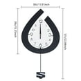 thumbnail image 5 of Pendulum Analog Wall Clock, Modern 11.81 x 22.44inch Large Silent Non Ticking Decorative Wall Clock for Living Room Dining Room Battery Operated, 5 of 7