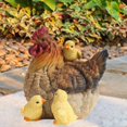 thumbnail image 1 of Estatua de pollo para jardín, adorno para césped, escultura de animal resistente a la intemperie, estatua para exteriores Gallina, 1 of 8