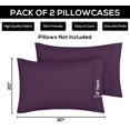 thumbnail image 4 of Fundas de almohada Utopia Bedding Queen, microfibra, color morado, x2, 4 of 7