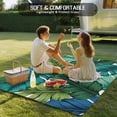 thumbnail image 4 of Summer Tropical Leaves Outdoor Rug 3x5 Ft - Reversible Patio Rug Outdoor Camping Rugs, Blue Green Botanical Leaf Plants Indoor Outdoor Area Rugs, Non-Slip Outdoor Carpet Runner for Deck/Porch, 4 of 8