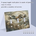 thumbnail image 4 of 3 Gang Light Switch Cover Plate Eagle Clouds Feather Wall Plate Decorate Electrical Outlet Cover Plates 4.56”x4.48”, 4 of 8