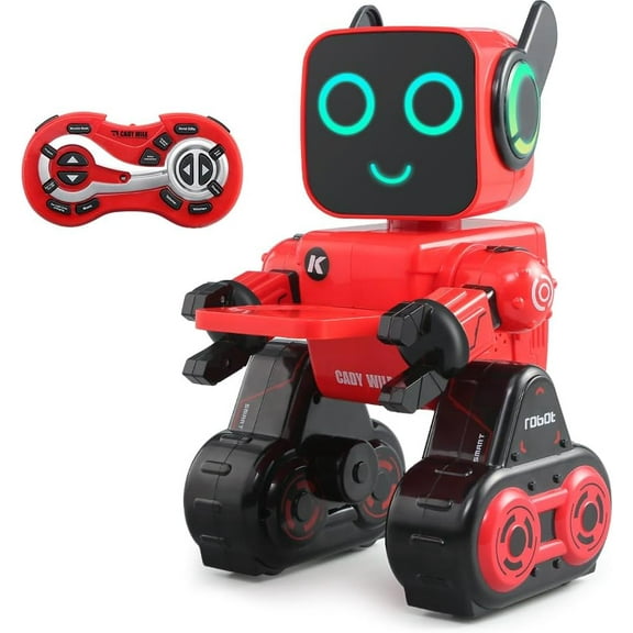 WonderTrove Remote Control Toy Smart Robot for Kids, RC Programmable, Dancing, Singing, Walking, Talking and Transporting Robot Toys for Kids and Adults, Also Reponds to Touch and Sound (Red Color)