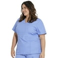 thumbnail image 6 of Dickies EDS Signature Scrubs Top for Women Mock Wrap Plus Size 86806, 3XL, Ciel, 6 of 8