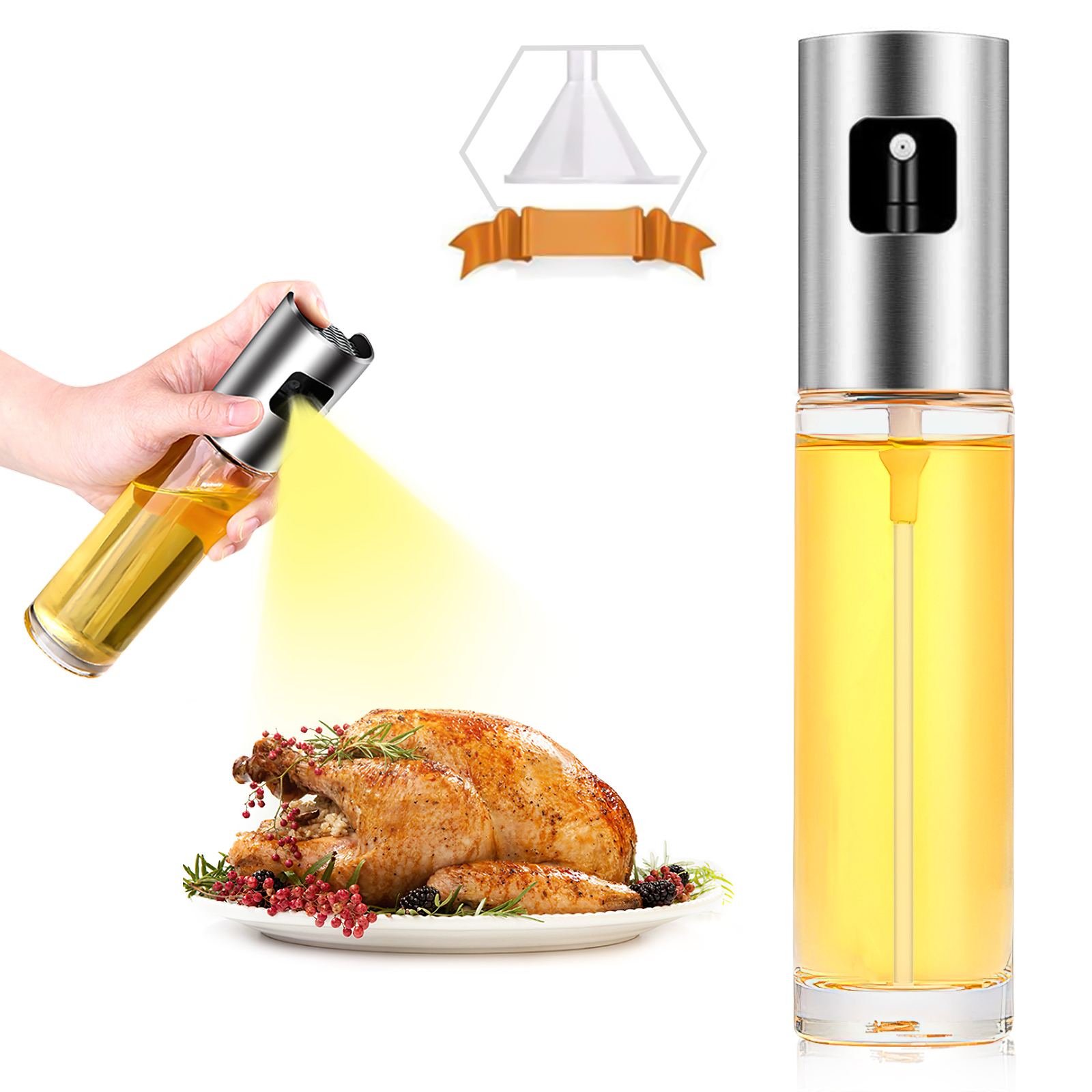DFITO 100ml Oil Spray Bottle, Olive Oil Sprayer for Cooking, Olive Oil