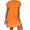 Orange, variant on Ruziyoog Spring Dresses for Women Women Short Sleeve V-Neck Casual Hot Vacation Solid Color Mini Shift Dress White XXXL