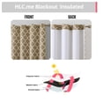 thumbnail image 3 of THD Moroccan Trellis Lattice Decorative Blackout Thermal Privacy Room Darkening Grommet Window Drapes Curtain Panels for Bedroom - Set of 2 (Taupe, 52 W x 108 L), 3 of 6