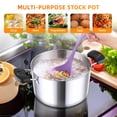 thumbnail image 4 of GPED Olla de 6QT con Tapa, Olla de Acero Inoxidable para Sopa y Pasta con Tapa Visible para Sopa, Pasta, Vegetales, Olla de Inducción para Todas las Estufas, Resistente y de Doble Asa, Apta para Lava, 4 of 7