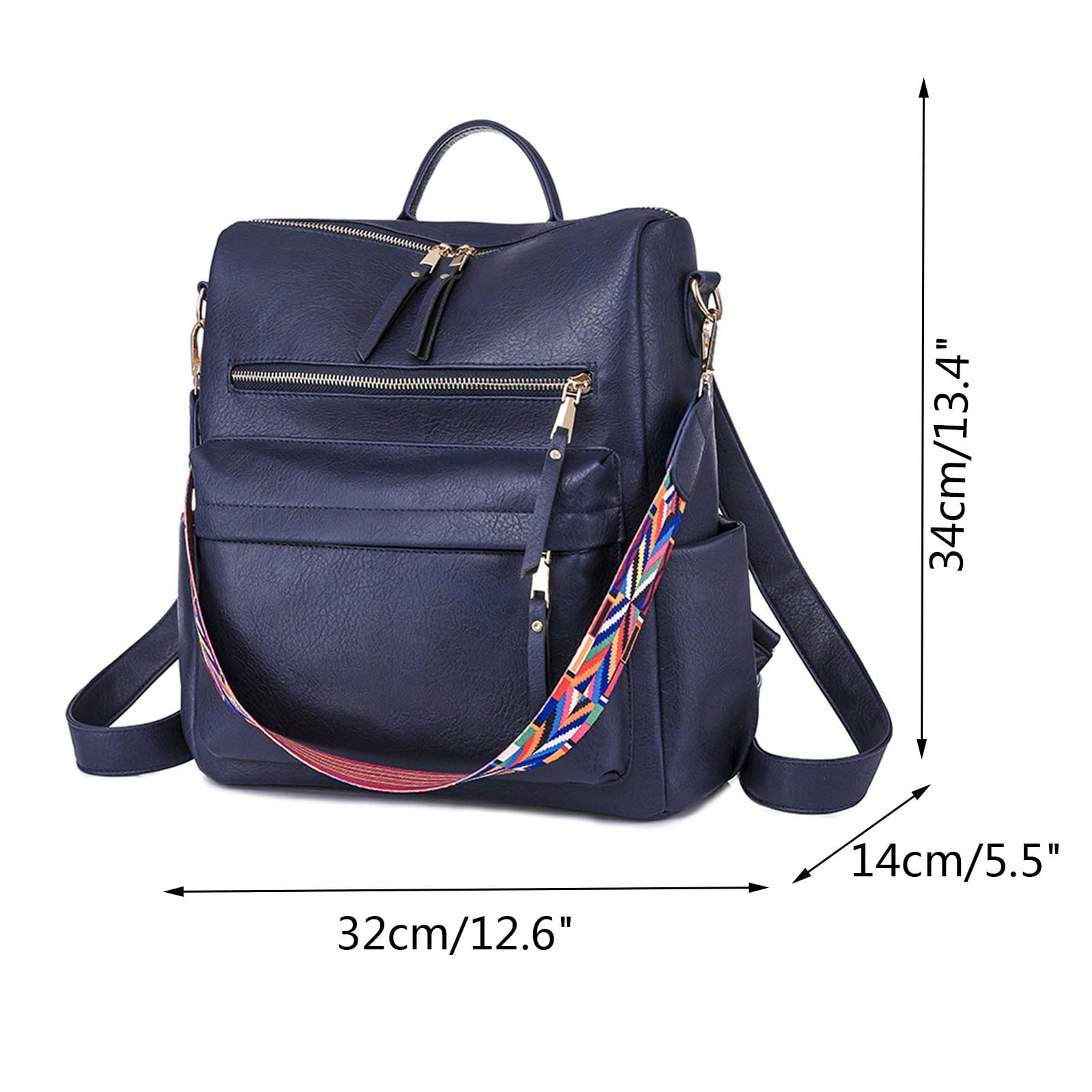 MuGu Backpack Backpack Purse Backpack Purse for Women Leather Fashion Theft Handbags and Shoulder Bag Travel Bags navy blue