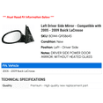 thumbnail image 2 of Left Driver Side Mirror - Compatible with 2005 - 2009 Buick LaCrosse 2006 2007 2008, 2 of 2