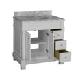 thumbnail image 6 of Westminster 36" Bathroom Vanity with White Cabinet and Carrara Marble Top, 6 of 7