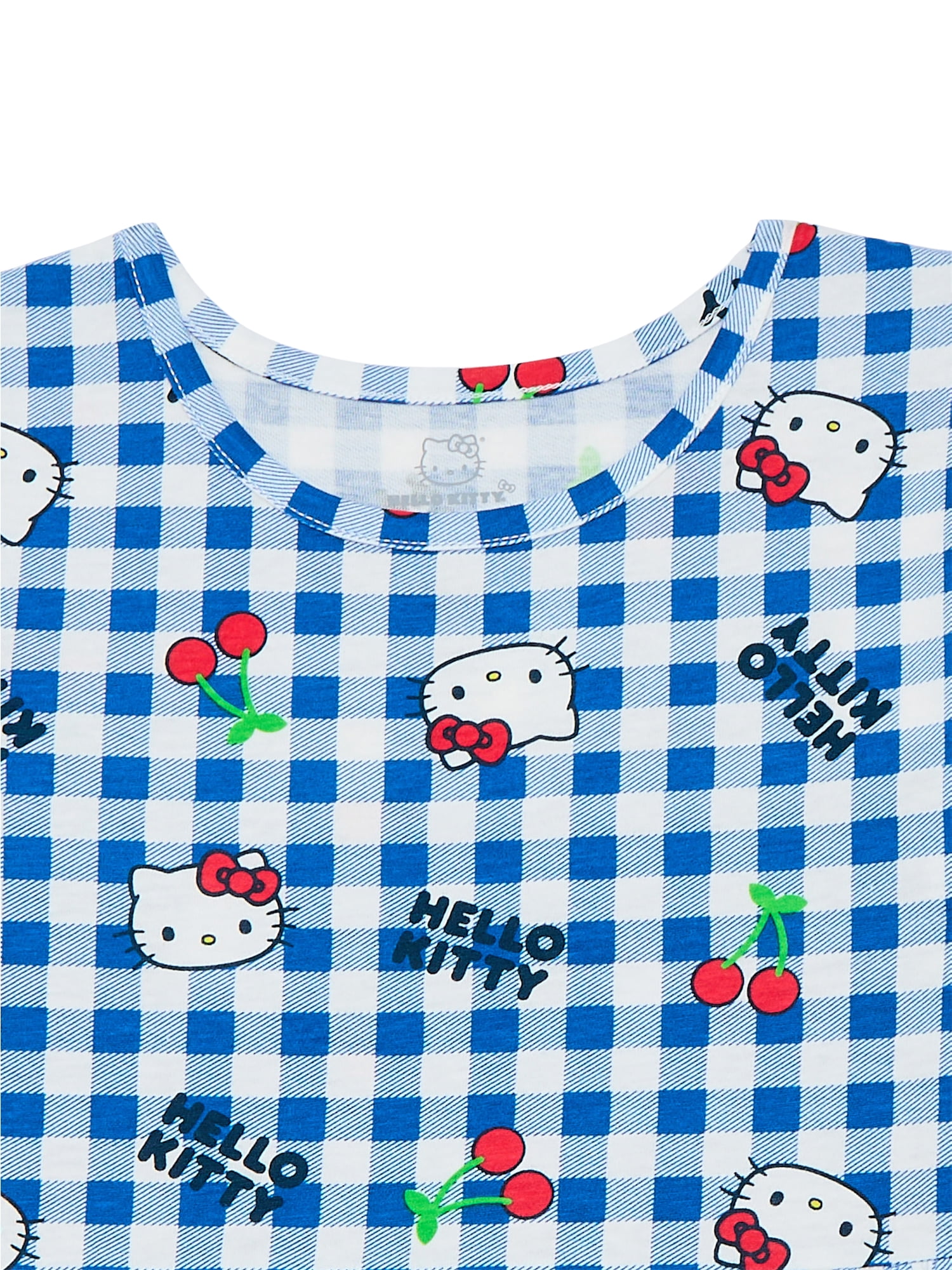 Hello Kitty Girls Allover Print Dress with Short Sleeves, Sizes 4-12