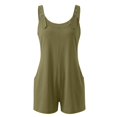 thumbnail image 3 of JFGHDG Women's Summer Short Overalls Casual Sleeveless Adjustable Button Strap Loose Jumpsuits Rompers with Pockets 2026 Green 2XL, 3 of 9