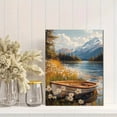 thumbnail image 2 of Serene Lake Rowboat Daisy Canvas Art Print， Perfect for Living Room， Bathroom， and Hallway Decoration., 2 of 8