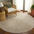 thumbnail image 2 of SAFAVIEH Selena Devyn Abstract Checkered Area Rug, Beige, 6'7" x 6'7" Round, 2 of 10