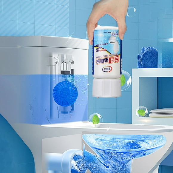 Dianli up to 60% off Gifts Toilet Bowl Cleaner Toilet Bowl Cleaner Automatic Toilet Bowl Cleaner Powerful Stain Remover Blue Bubble Liquid Odor Removal Toilet Deodorizer 350ml Holiday Deals